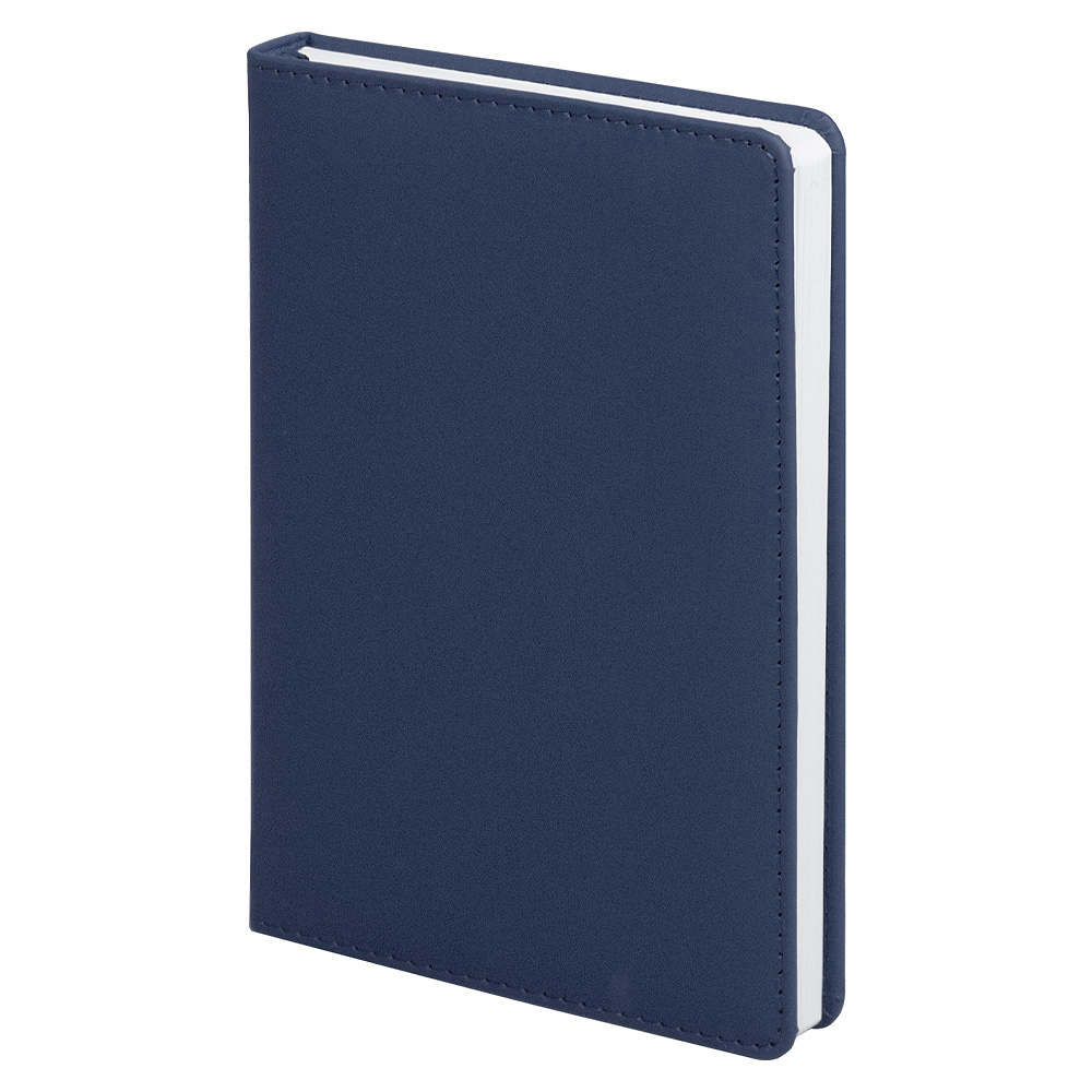 Ежедневник City Soft Touch Latte А5, недатированный, в твердой обложке с поролоном, темно-синий