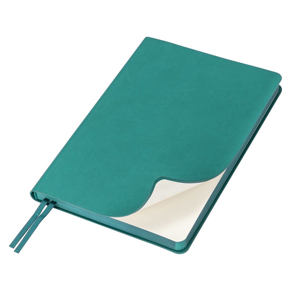 Ежедневник Flexy Soft Touch Latte А5, бирюзовый, недатированный