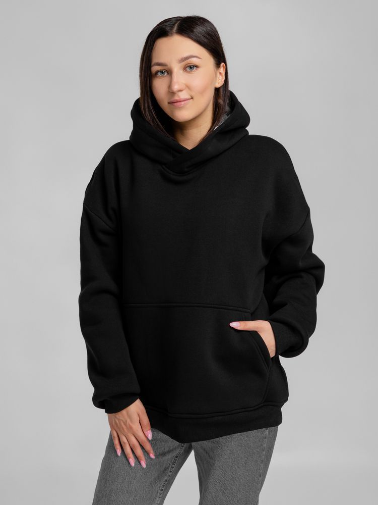Худи Furry Oversize, черное, размер M/L
