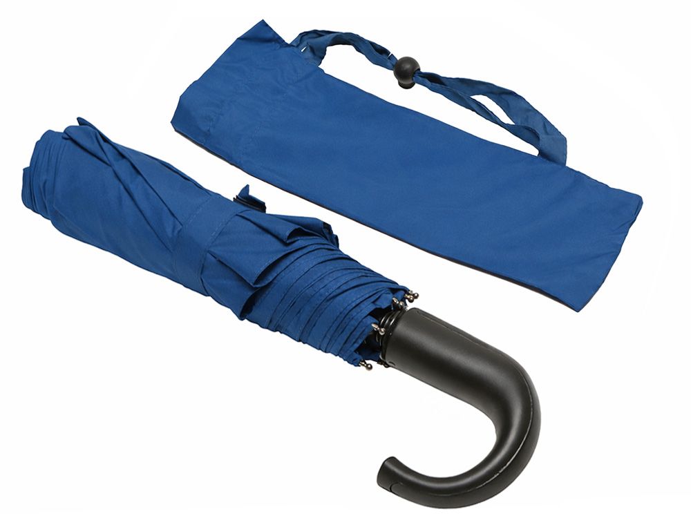 Складной зонт полуавтоматический, синий