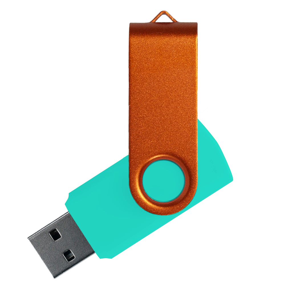 Флеш накопитель USB 2.0 Twister Сolor Mix 16GB, пластик Софт Тач/металл