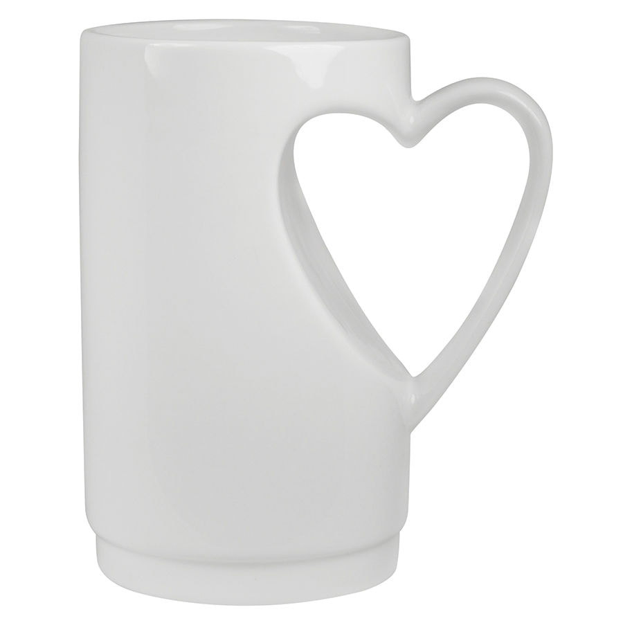 Кружка  "Сердце" в подарочной упаковке, D=7,5см,H=12,5см,300мл,фарфор Кружка  "Сердце" в подарочной упаковке, D=7,5см,H=12,5см,300мл,фарфор