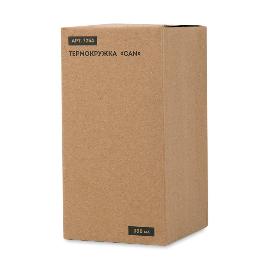 Термокружка CAN, 300мл. красный, нержавеющая сталь, пластик