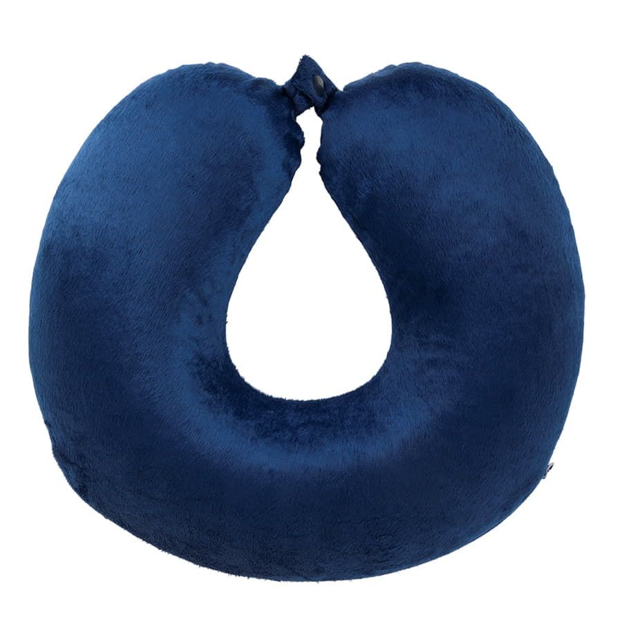 Подушка дорожная  "SOFT"; memory foam, микрофибра синий