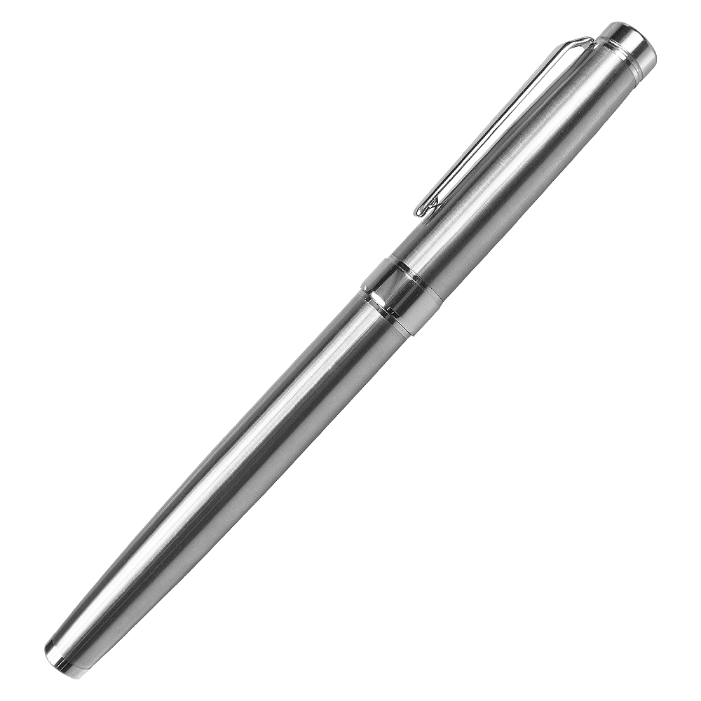 Ручка роллер Grand Diplomat металлическая, глянцевая серебристая/серебристая