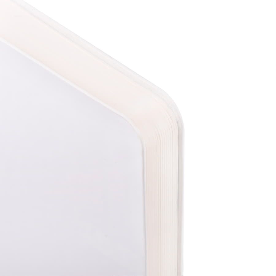 Бизнес-блокнот FUNKY SNOW, 130*210 мм, белый с голубым форзацем, мягкая обложка, блок в точку