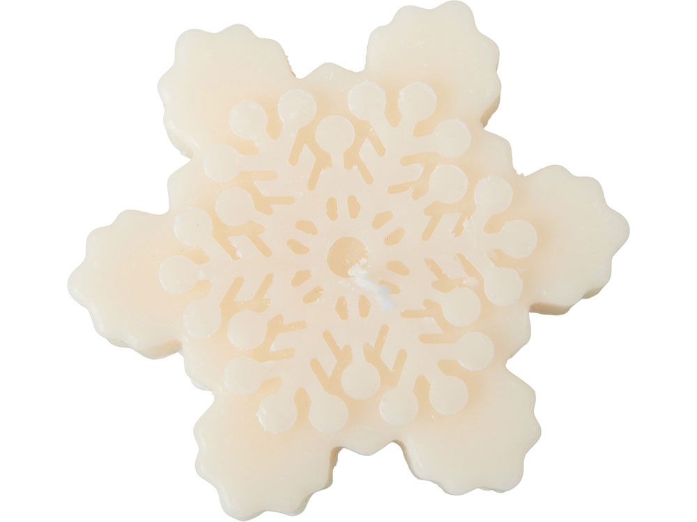 Свеча "Снежинка", молочный