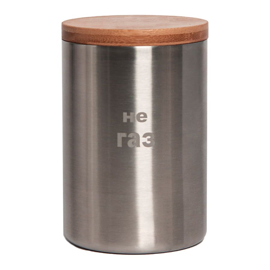 Термокружка BAMBOO с крышкой, 350мл. серебристый, нержавеющая сталь, бамбук