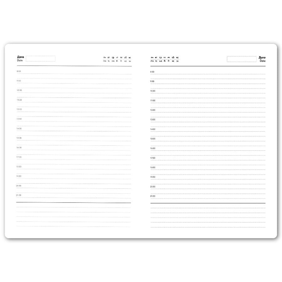 Ежедневник недатированный Bliss, А4,  бордовый, белый блок, без обреза