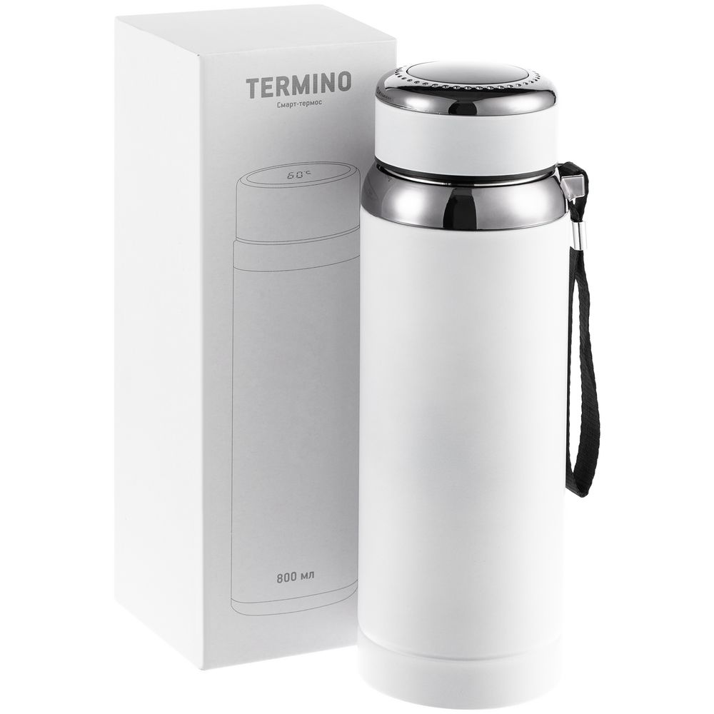 Смарт-термос с ситечком Termino, белый Смарт-термос с ситечком Termino, белый