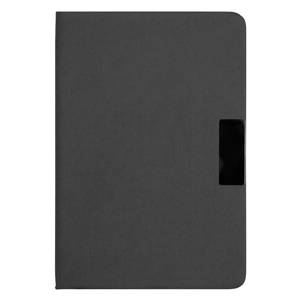 Блокнот А5 Hobard, в твердой обложке c резинкой в линейку, черный