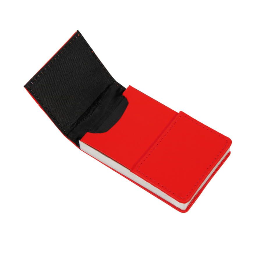 Визитница  "Меридиан"; красный; 9,5х6,4х1,6 см; иск. кожа, металл