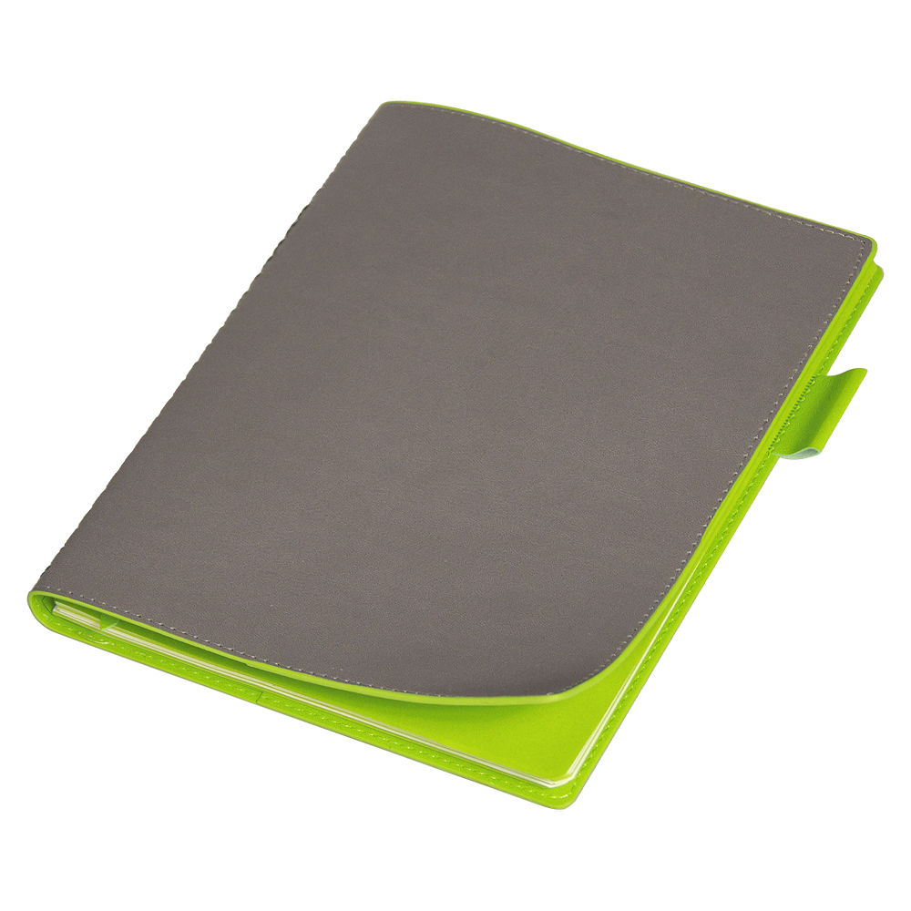 Ежедневник Flexy Verde Sivilia B5 на пружине, серо-салатовый, недатированный