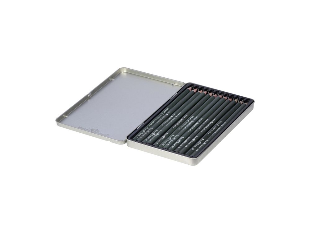Набор чернографитовых карандашей  "Sketch & Art" ,12 шт. b-14b,  металлическая коробка с ложементом