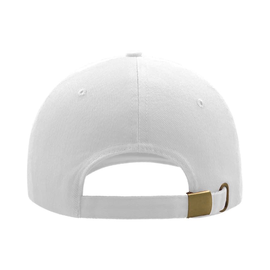 Бейсболка "LIBERTY SIX BUCKLE", 6 клиньев, металлическая застежка, белый, 100% хлопок, 250 г/м2