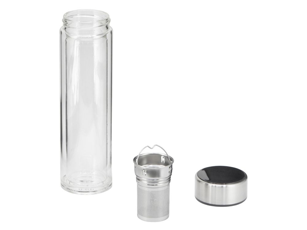 Стеклянный термос с индикатором температуры "Tapp", 500 мл, серебристый