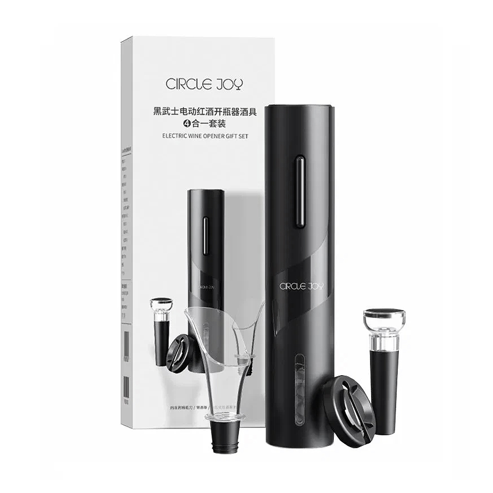 Штопор электрический Circle Joy с аксессуарами 4 в 1, пластик