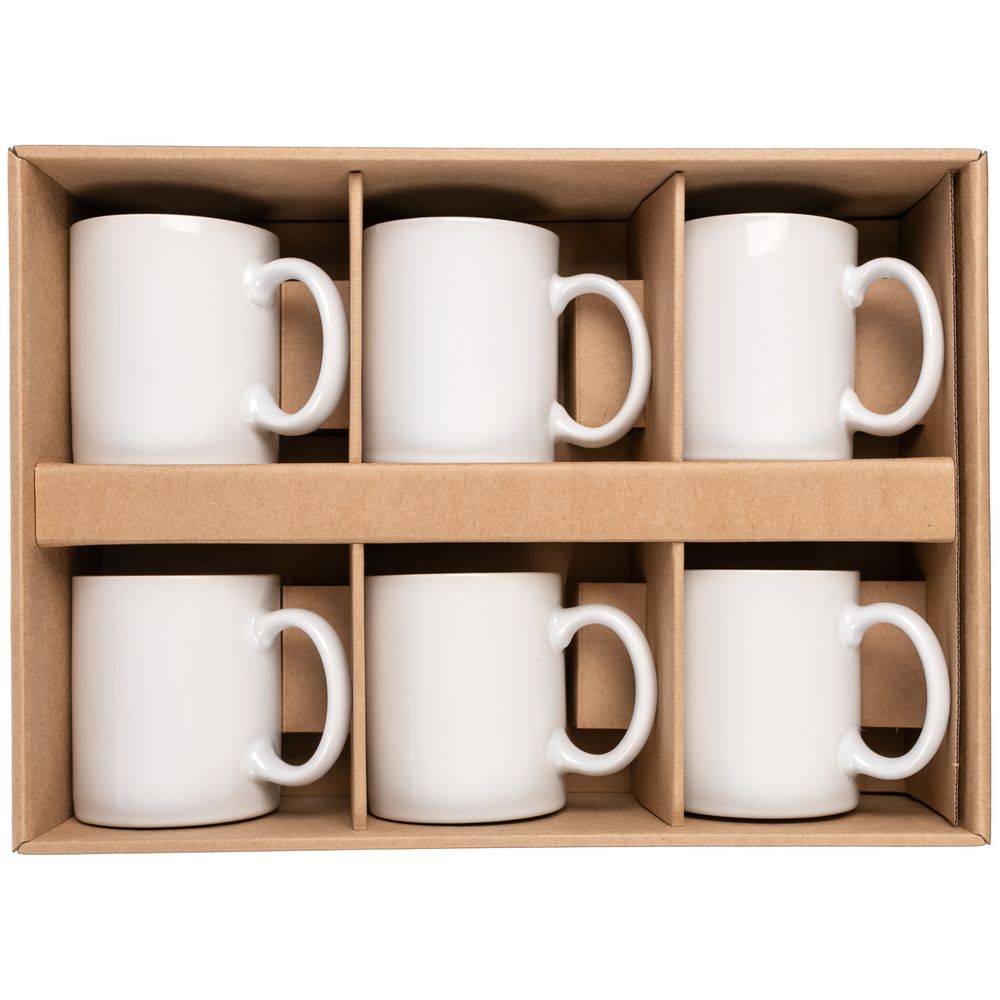 Набор из 6 кружек Promo, белый Набор из 6 кружек Promo, белый