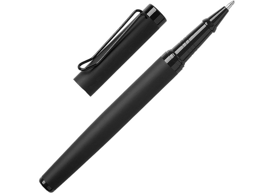 Металлическая ручка роллер «Black Lama» soft-touch