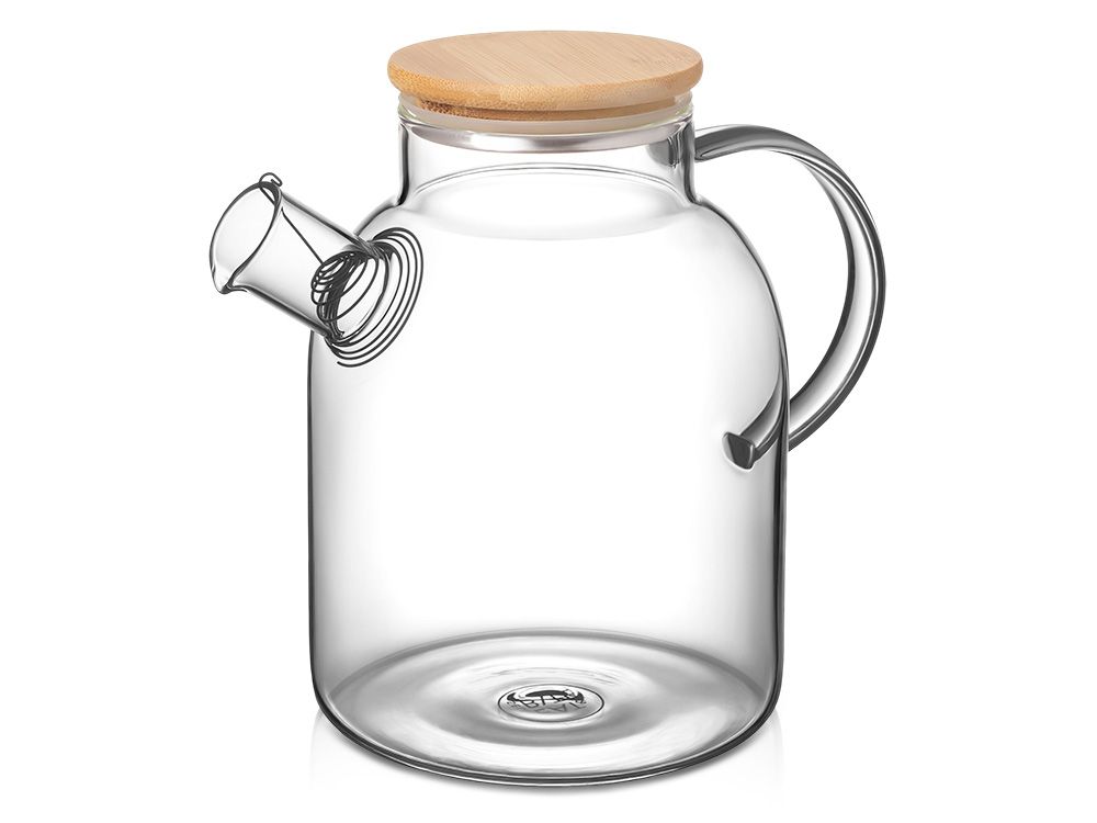 Стеклянный чайник с бамбуковой крышкой "Sencha M"