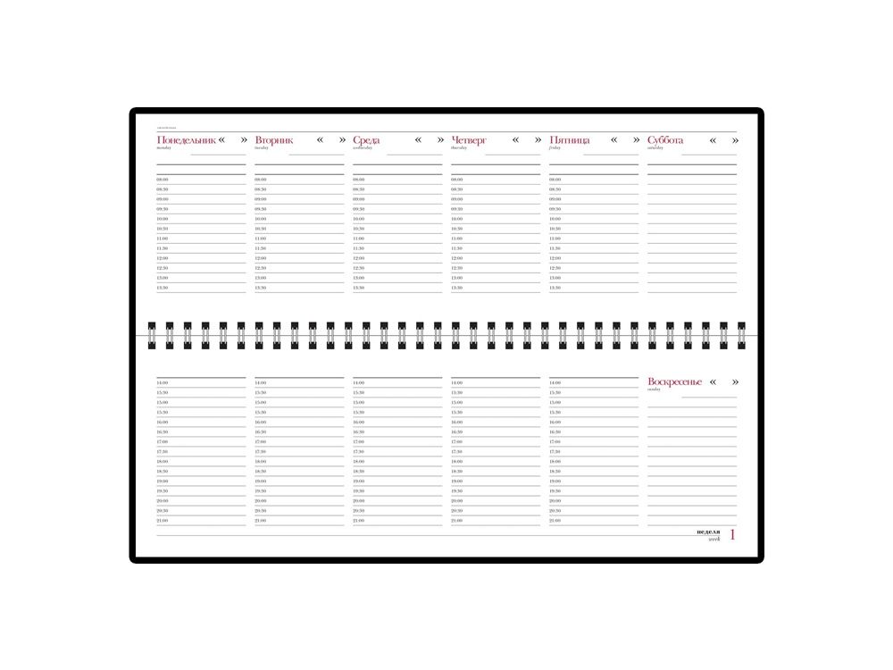 Планинг недатированный «Sidney Nebraska», синий