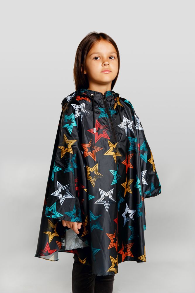 Дождевик-пончо детский AquaStop Kids на заказ, разноцветный,6-8 лет Дождевик-пончо детский AquaStop Kids на заказ, разноцветный,6-8 лет