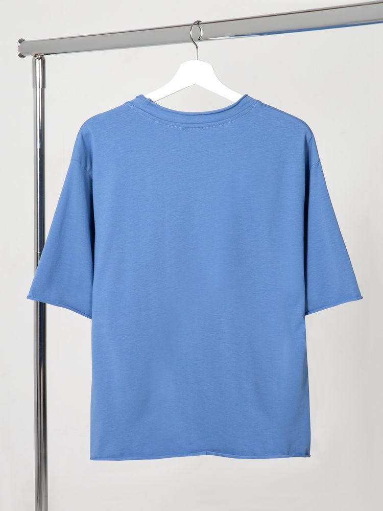 Футболка оверсайз Vozduh 2.0, синяя, размер XS/S