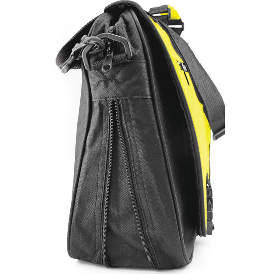 Конференц-сумка "Expo"; черный с желтым; 39х29х9 см; полиэстер