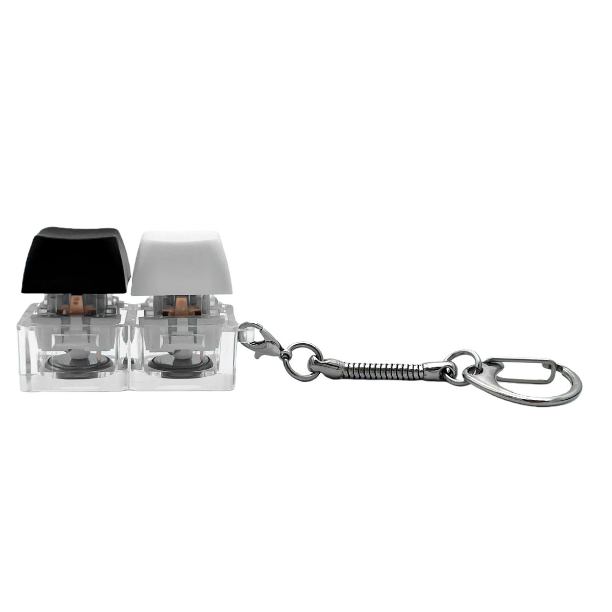 Брелок KeyDuo с LED подсветкой, чёрно-белый
