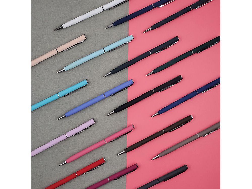 Ручка шариковая автоматическая BrunoVisconti® "PALERMO" цвет корпуса коричневый, soft-touch, 0.7 мм