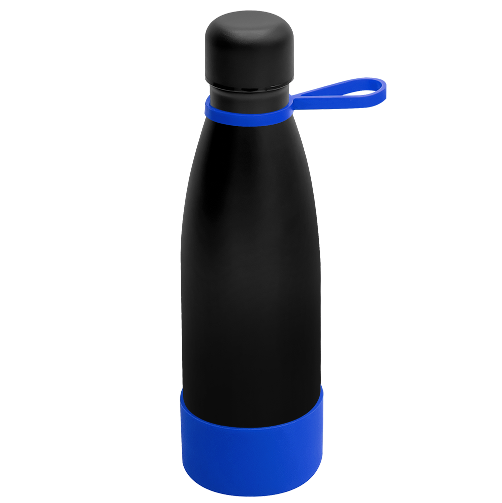 Термобутылка герметичная вакуумная Olivia To Go, чёрный/синий