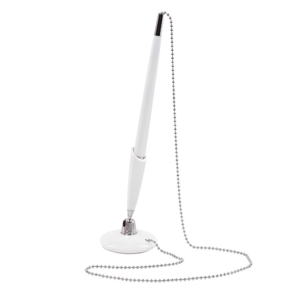 Ручка шариковая настольная Stand Pen, белая