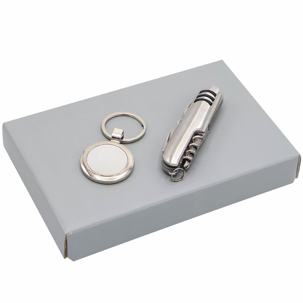 Подарочный набор БАЗИС, серебристый