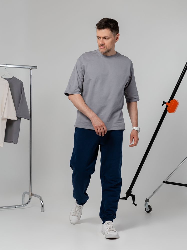 Футболка оверсайз унисекс Kosmos 2.0, светло-серая, размер XS/S