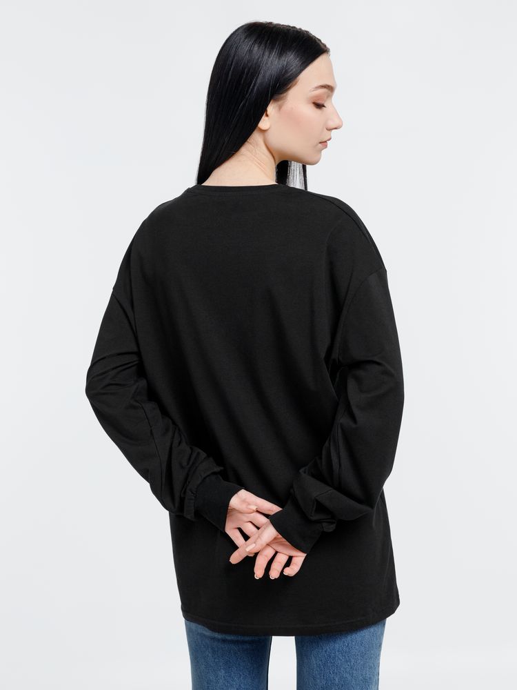 Футболка оверсайз унисекс City Sapiens, черная, размер S