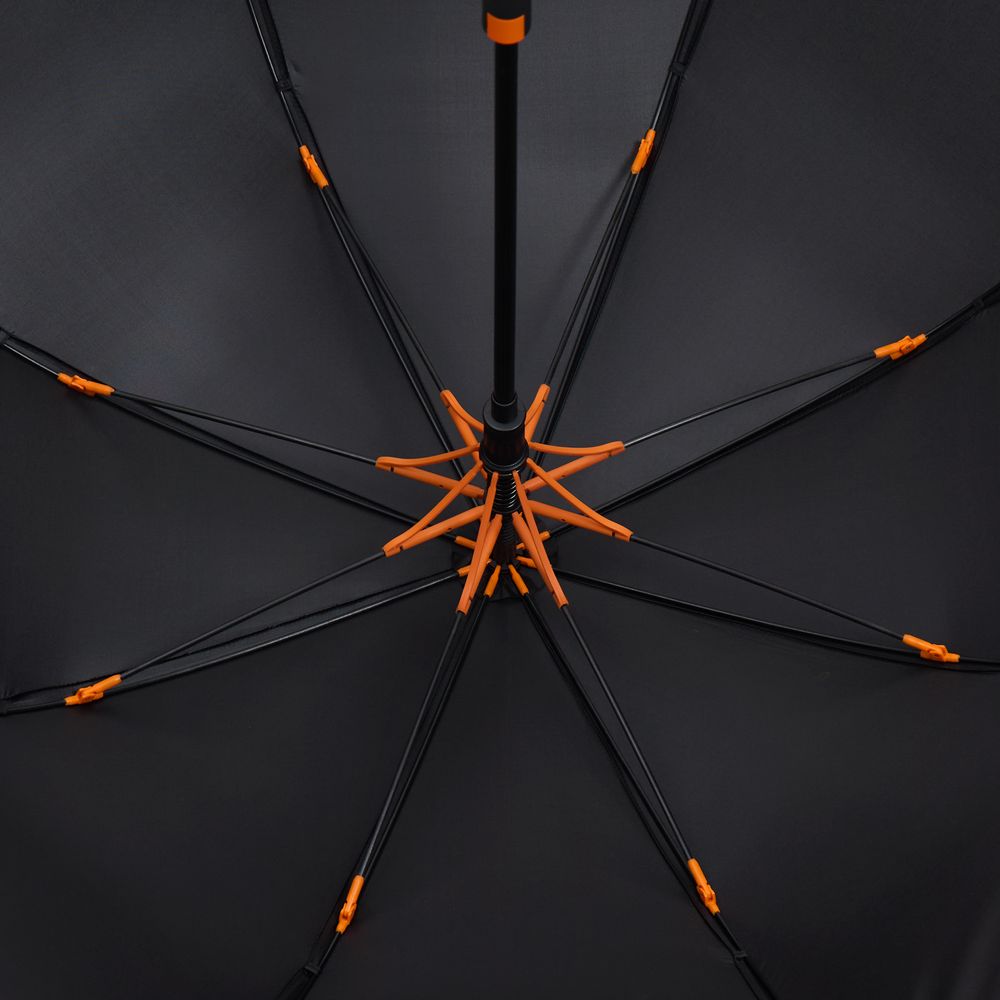 Зонт-трость Hidecolor с цветными спицами, оранжевый Зонт-трость Hidecolor с цветными спицами, оранжевый