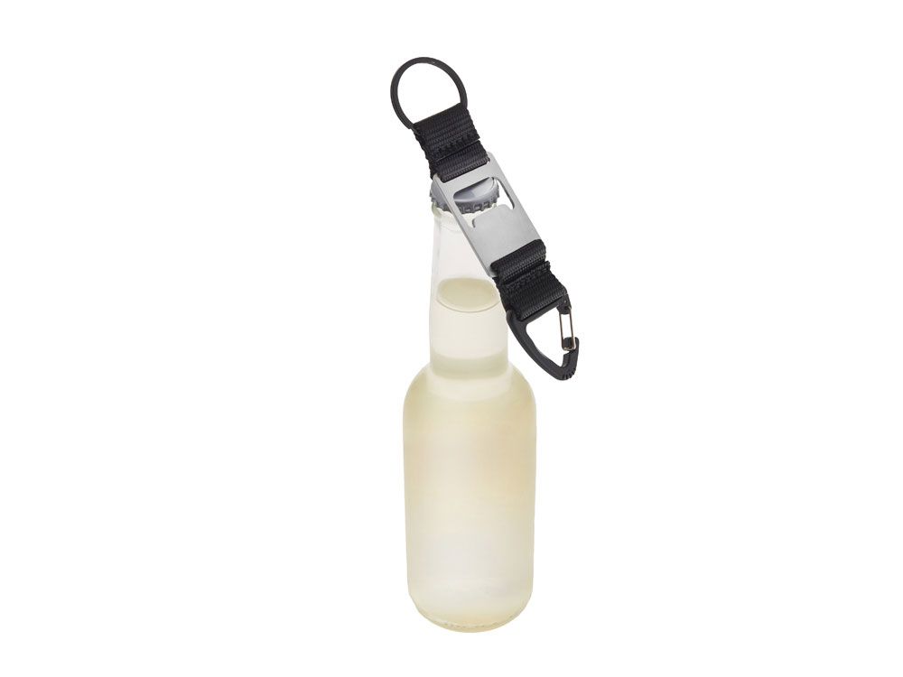 Брелок-ремувка с открывашкой и карабином "Champion", черный