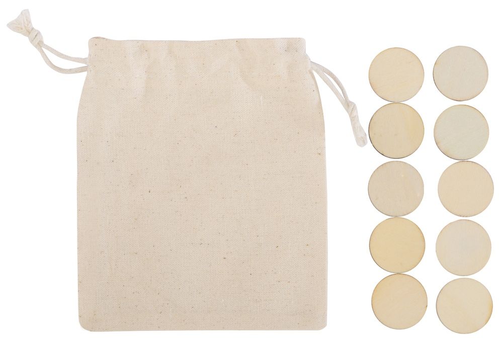 Деревянные крестики-нолики в мешочке «XO»