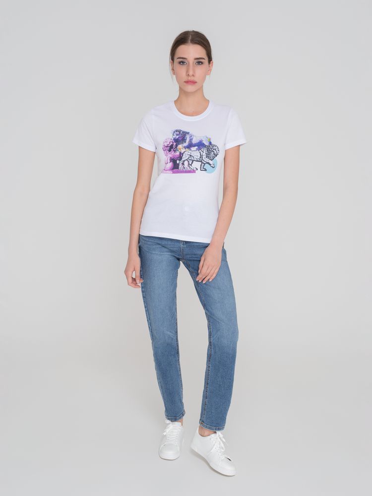 Футболка LionMe, женская, белая, размер M