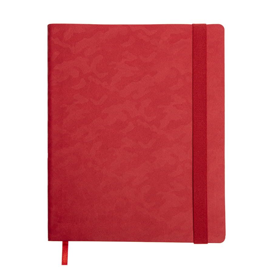 Бизнес-блокнот Tabby Biggy, гибкая обложка, в клетку, красный