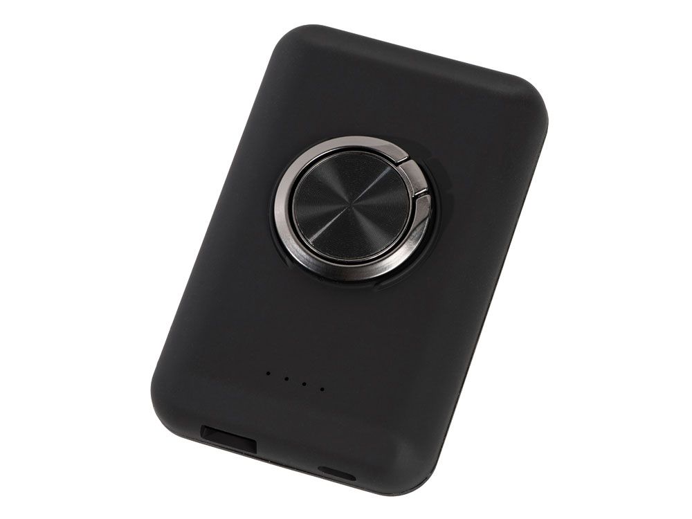 Магнитный беспроводной внешний аккумулятор "MagnetIQ", 5000 mah, 10 W, черный