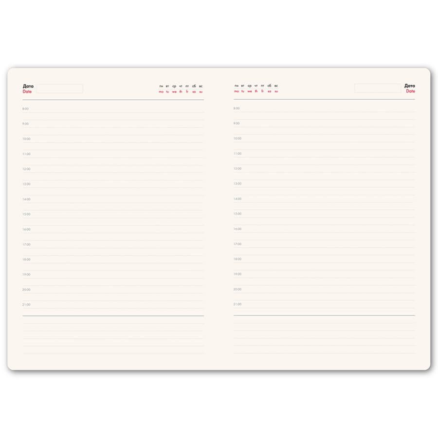 Ежедневник недатированный Montrose, А5, бирюзовый, кремовый блок, графитовый срез