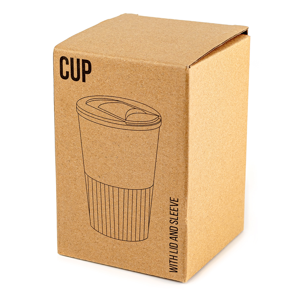 Термостакан пластиковый Wavy с манжетой, красный