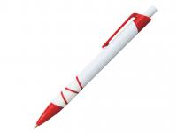 Ручка шариковая, пластик, белый/красный арт. M201099-A