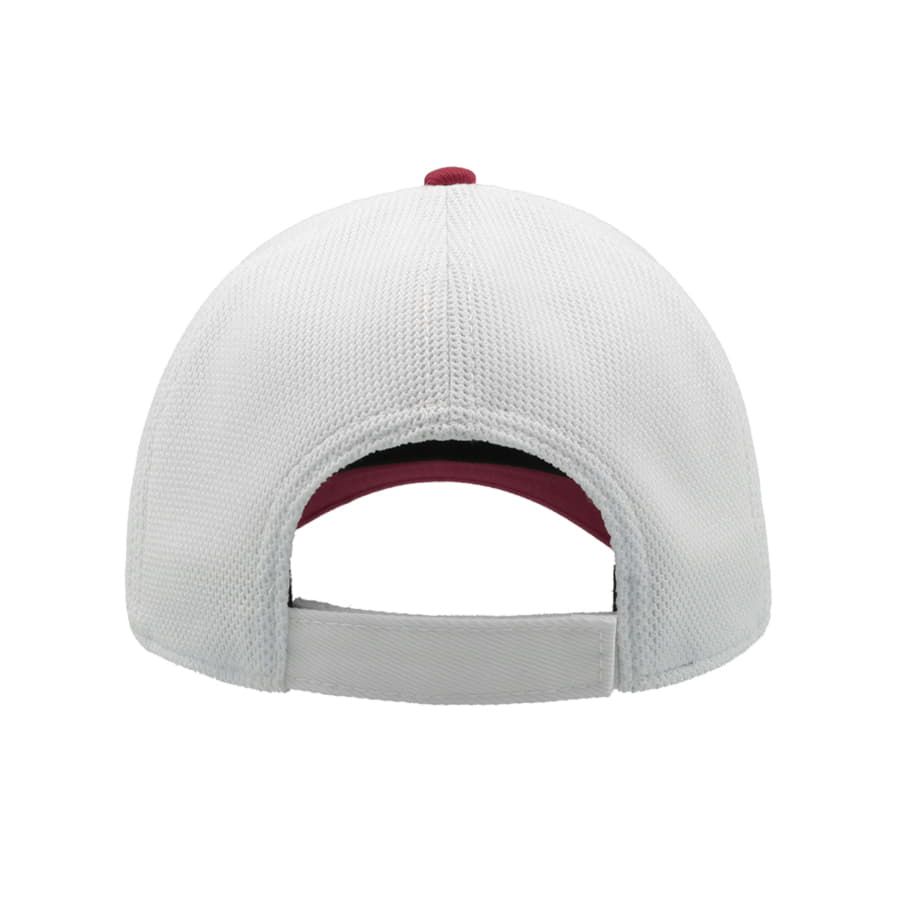 Бейсболка "Campus", 6 клиньев, белый/красный, 100% полиамид, 244 г/м2
