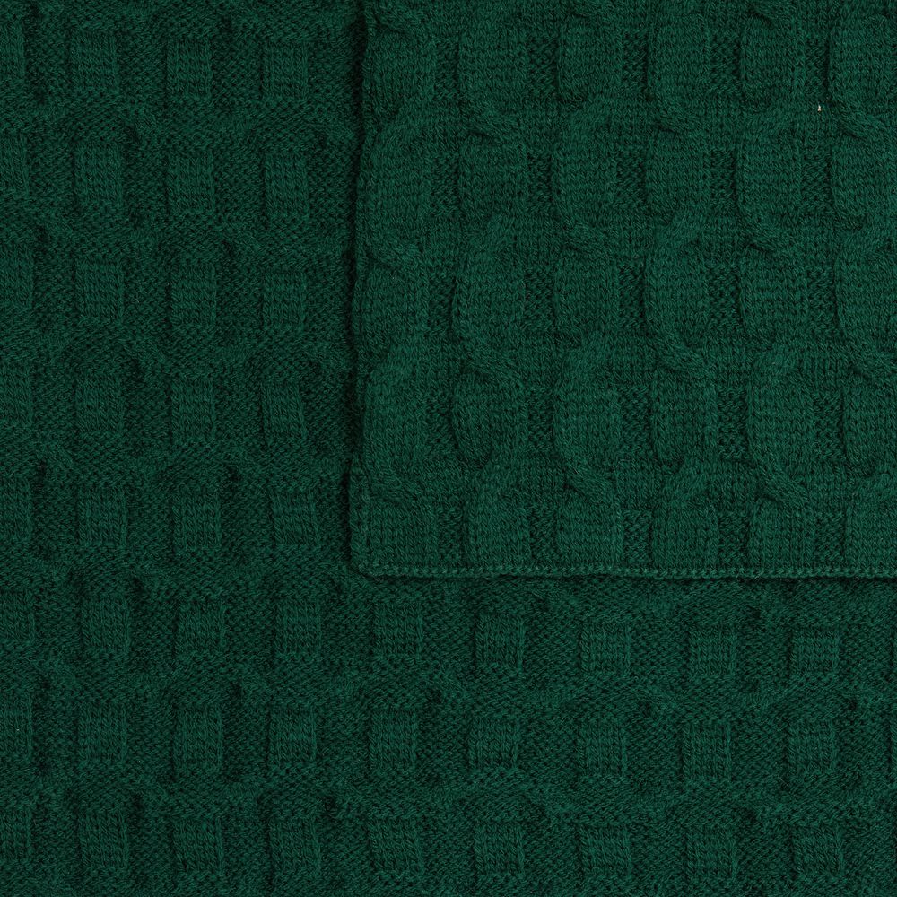 Плед Braidera, темно-зеленый (хвойный)