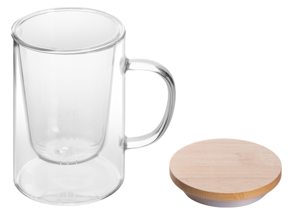 Стеклянная кружка с заварочной емкостью «Milfoil»