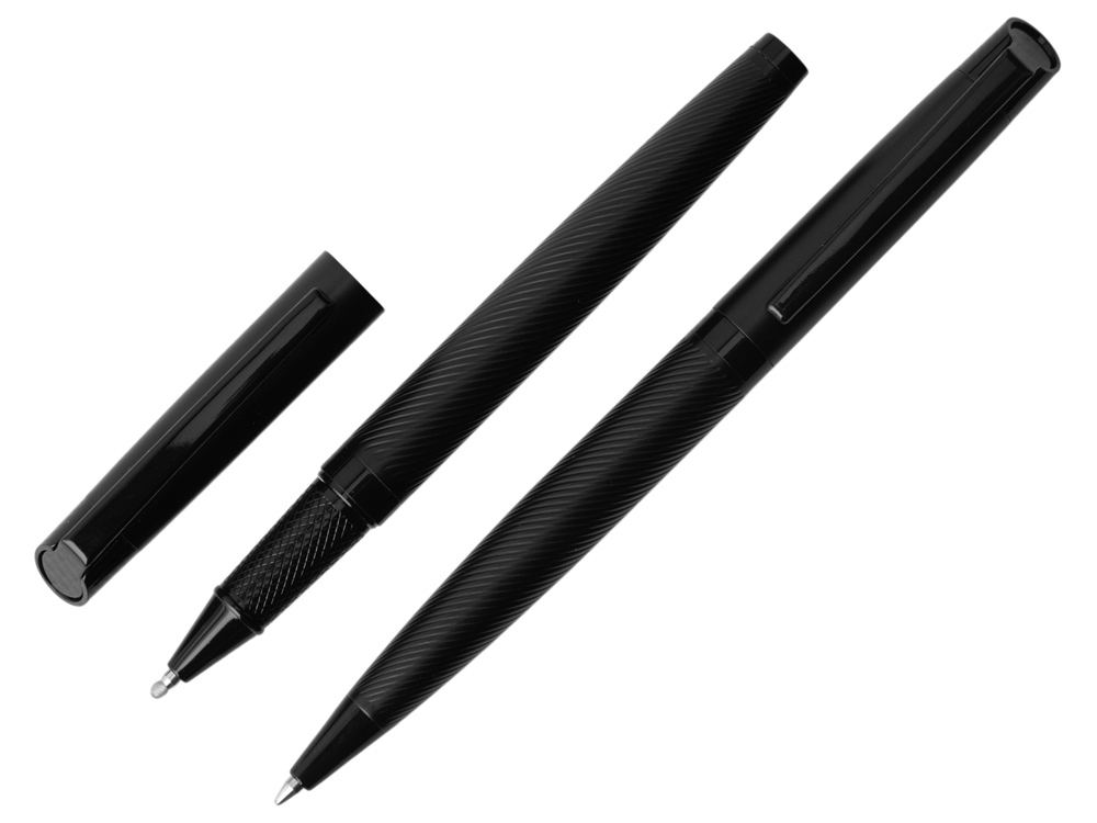 Подарочный набор ручек "Dumas": ручка шариковая и роллер, 4 стержня (2 шариковых, 2 роллера), футляр