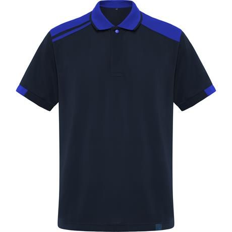 Футболка поло SAMURAI мужская, МОРСКОЙ СИНИЙ/КОРОЛЕВСКИЙ СИНИЙ 3XL