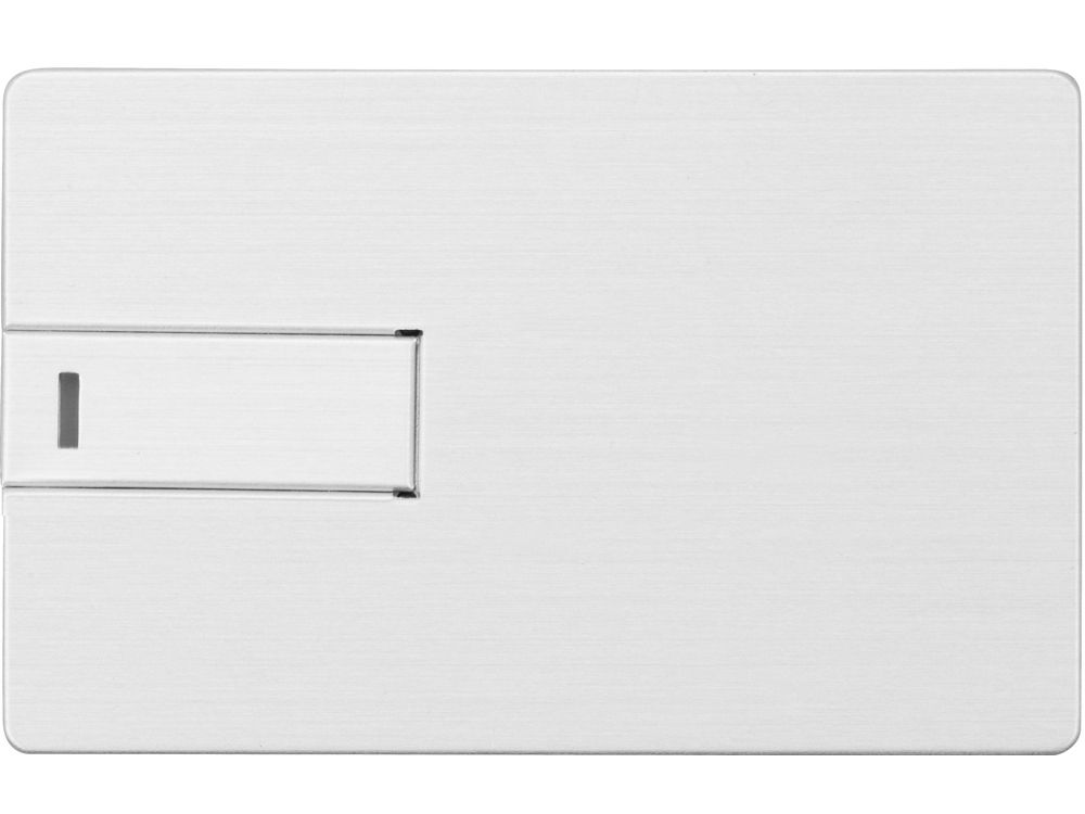Флеш-карта USB 2.0 64 Gb в виде металлической карты "Card Metal", серебристый
